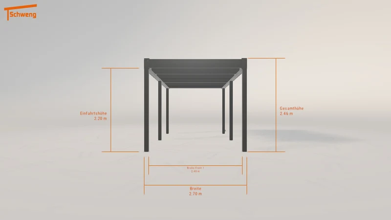 #CH Schweng Flachdachcarport C600 (ID 859dqw)