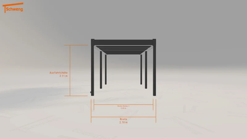 #CH Schweng Flachdachcarport C600 (ID 859dqw)