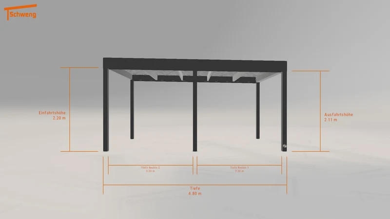 #CH Schweng Flachdachcarport C600 (ID 859dqw)