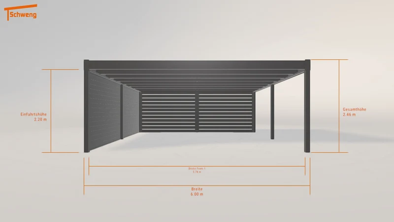 #DE Schweng Flachdachcarport C600+ (ID 77wkxq) #MTG