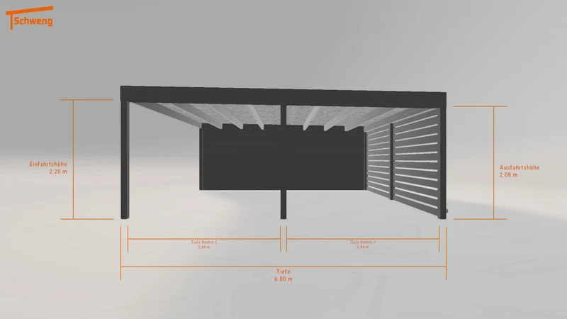 #DE Schweng Flachdachcarport C600+ (ID 77wkxq) #MTG