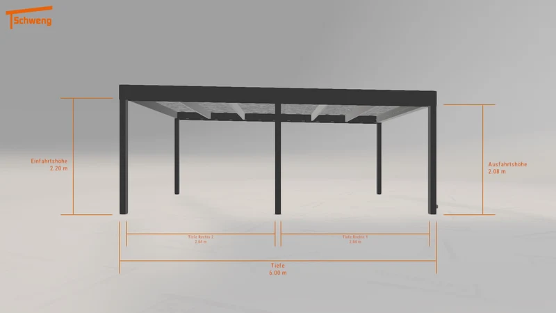 #DE Schweng Flachdachcarport C600 (ID pb9w44)