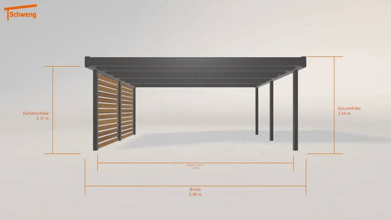#DE Schweng Flachdachcarport C600 (ID qdyyxk)