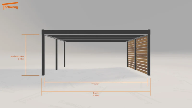 #DE Schweng Flachdachcarport C600 (ID qdyyxk)