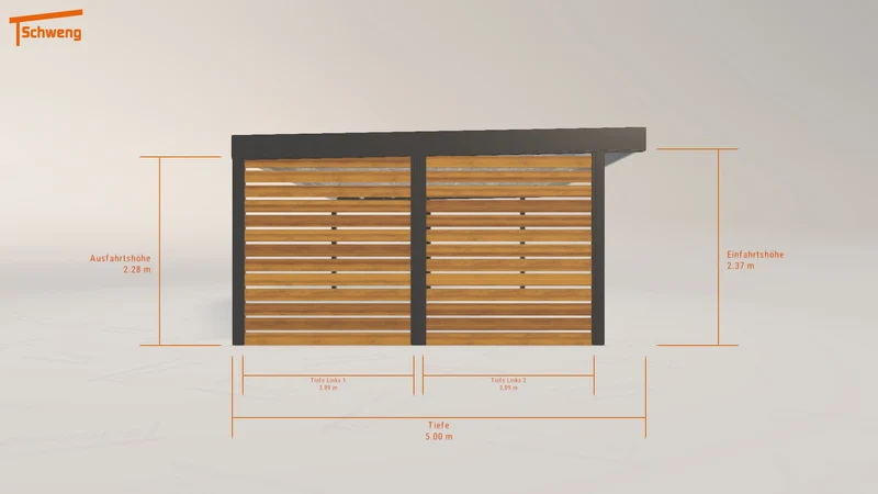 #DE Schweng Flachdachcarport C600 (ID qdyyxk)