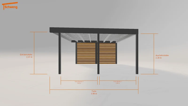#DE Schweng Flachdachcarport C600 (ID qdyyxk)