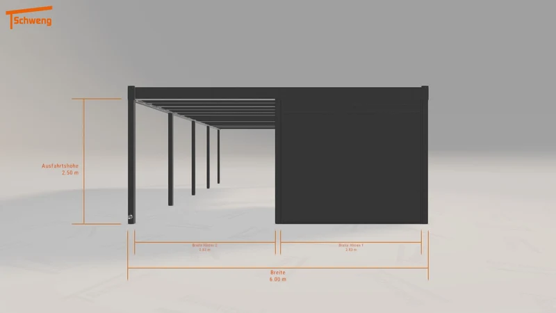 #DE Schweng Flachdachcarport C600+ (ID zb5gj9) #MTG