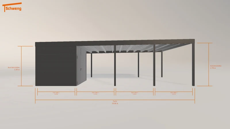#DE Schweng Flachdachcarport C600+ (ID zb5gj9) #MTG
