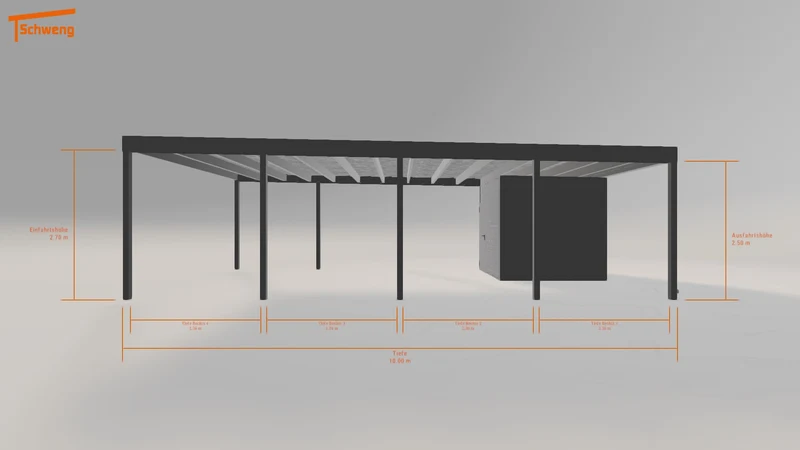 #DE Schweng Flachdachcarport C600+ (ID zb5gj9) #MTG