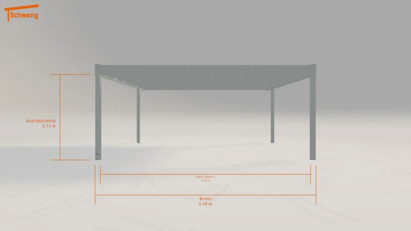 #AT Schweng Flachdachcarport C600 (ID 859bdx)