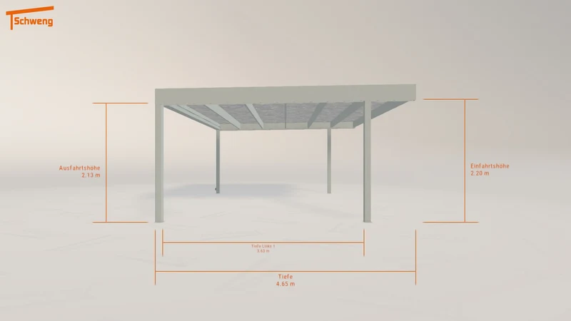 #AT Schweng Flachdachcarport C600 (ID 859bdx)