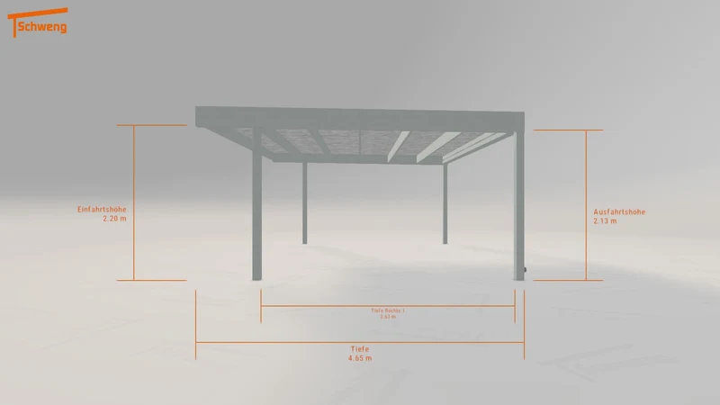 #AT Schweng Flachdachcarport C600 (ID 859bdx)
