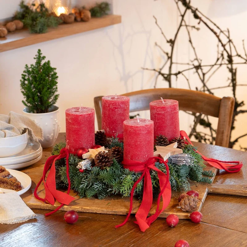 Adventskranz "Roter Zauber“