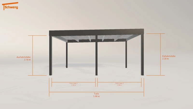 #DE Schweng Flachdachcarport C600 (ID bkq7xv)