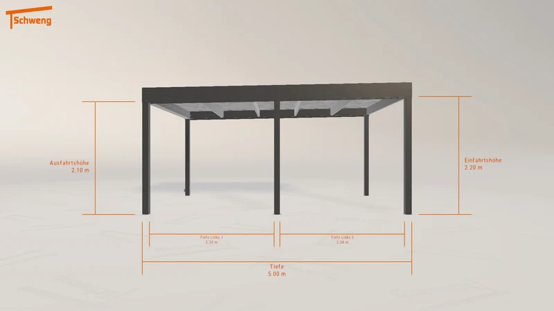 #DE Schweng Flachdachcarport C600 (ID dvq828)