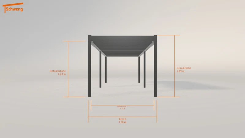 #DE Schweng Flachdachcarport C600 (ID jjpp9b)