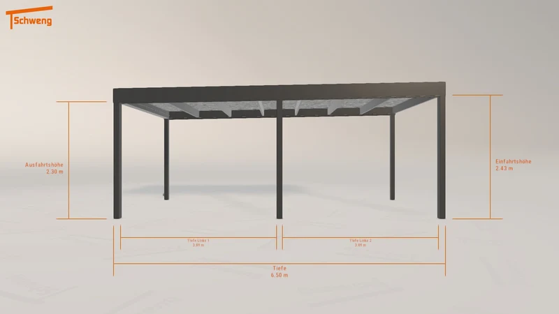 #DE Schweng Flachdachcarport C600 (ID jjpp9b)