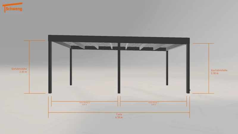 #DE Schweng Flachdachcarport C600 (ID jjpp9b)