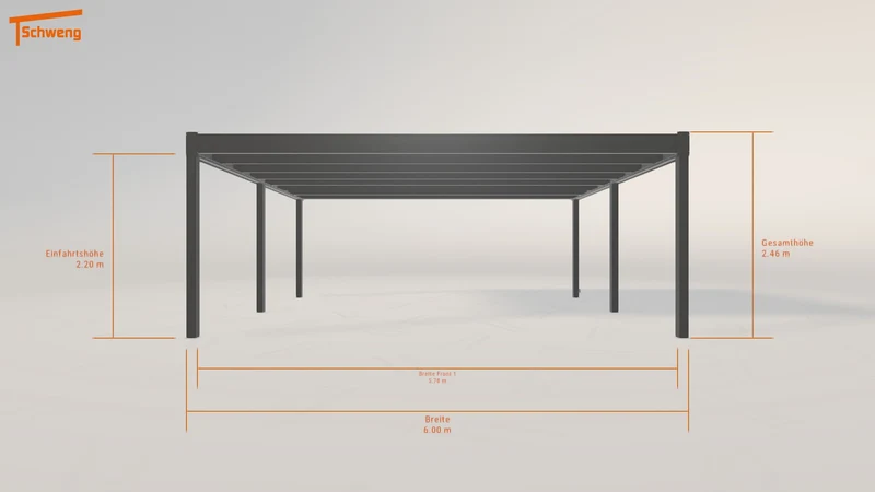 #DE Schweng Flachdachcarport C600+ (ID bkq9n5)
