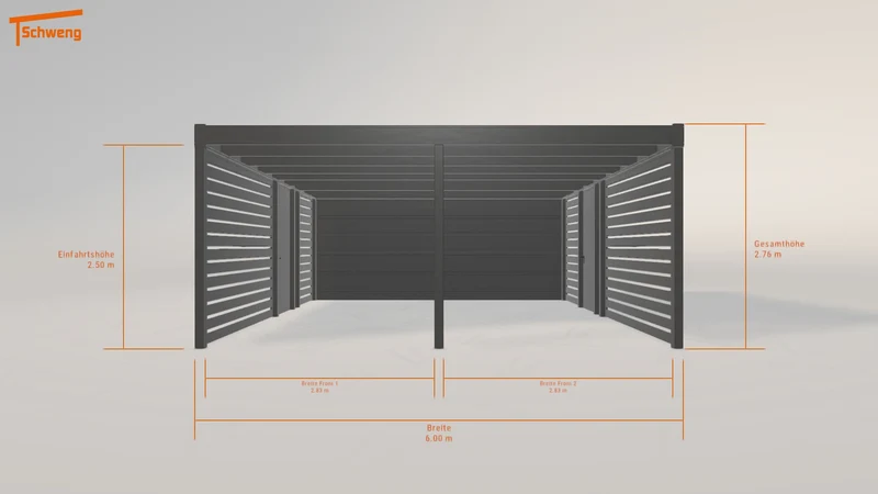 #DE Schweng Flachdachcarport C600 (ID rj5w2g) #MTG