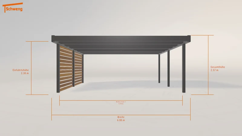 #DE Schweng Flachdachcarport C600 (ID 5m88gz)