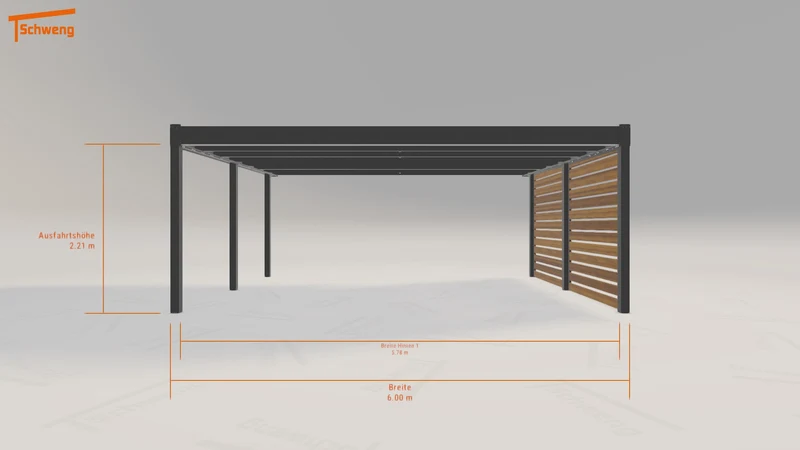 #DE Schweng Flachdachcarport C600 (ID 5m88gz)
