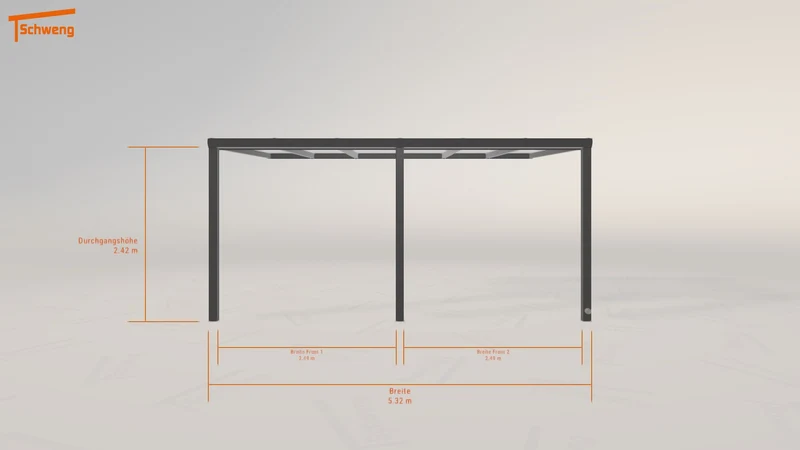 #DE Schweng Terrassenüberdachung S350 (ID 2q55kg)