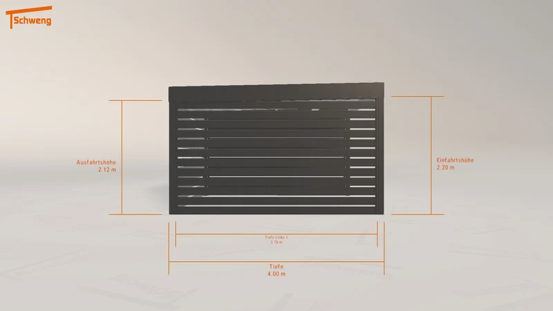 #DE Schweng Flachdachcarport C600 (ID mjppp5)