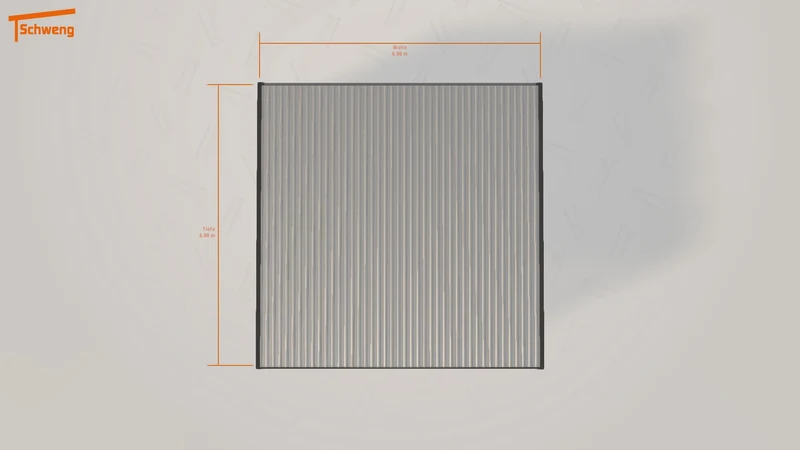 #DE Schweng Flachdachcarport C600 (ID 5m8883)