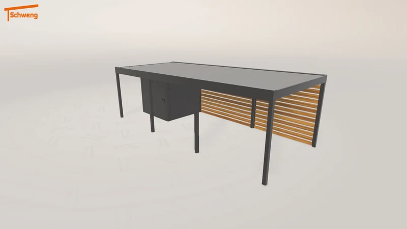 #DE Schweng Flachdachcarport C600 (ID zb5w7z)