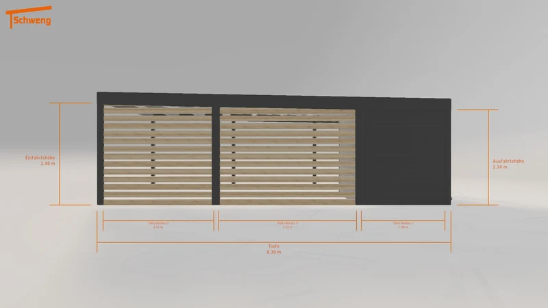 #DE Schweng Flachdachcarport C600 (ID jjp8wy)