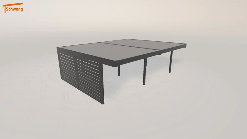 #DE Schweng Flachdachcarport C600 (ID 3375v3)