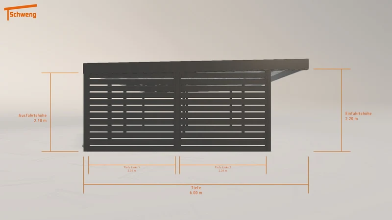 #DE Schweng Flachdachcarport C600 (ID 3375v3)