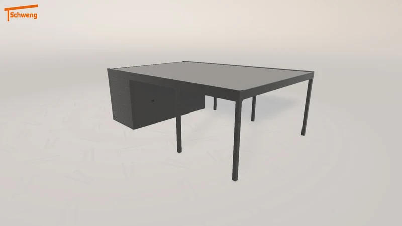 #DE Schweng Flachdachcarport C600 (ID 337jbz)