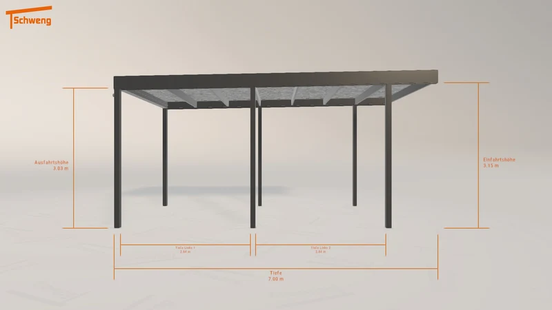 #DE Schweng Flachdachcarport C600 (ID 5m8853) #MTG