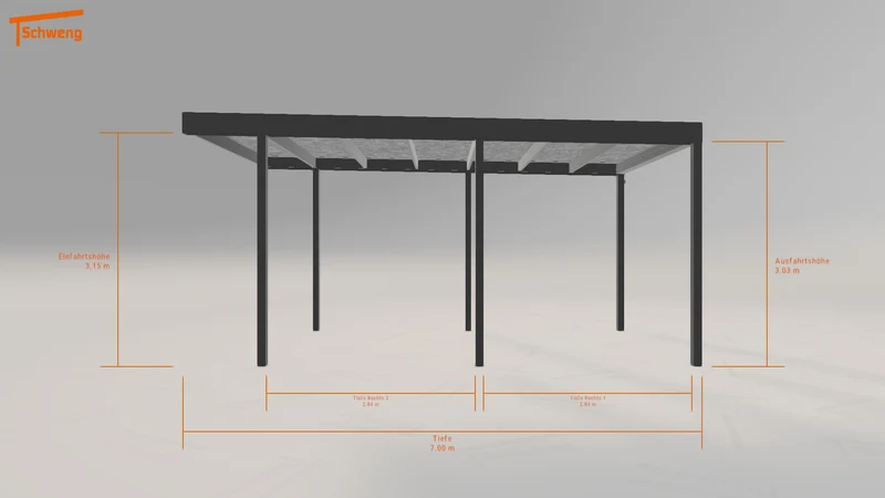 #DE Schweng Flachdachcarport C600 (ID 5m8853) #MTG