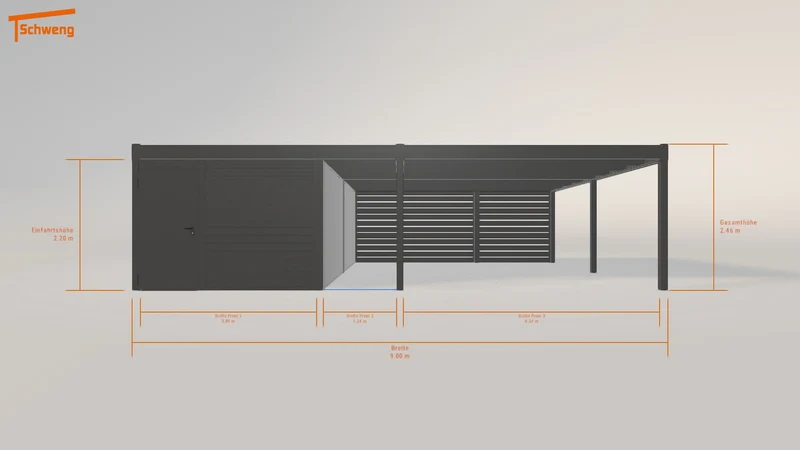 #DE Schweng Flachdachcarport C600 (ID w322qz) #MTG