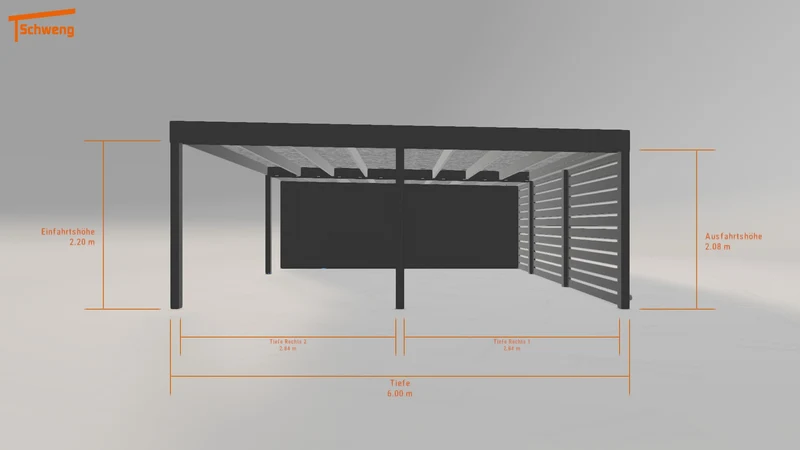 #DE Schweng Flachdachcarport C600 (ID w322qz) #MTG