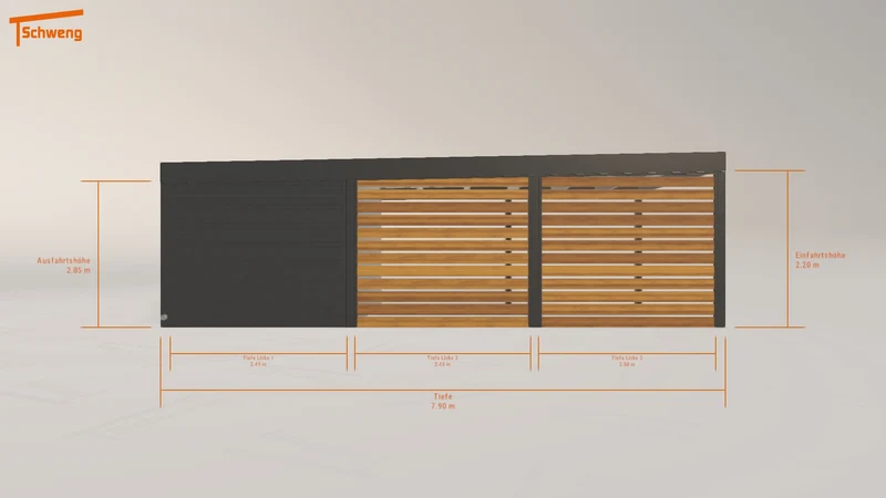 #DE Schweng Flachdachcarport C600 (ID bkqg57) #MTG