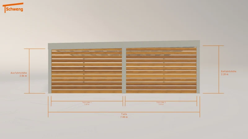 #DE Schweng Flachdachcarport C600 (ID 9wyprq)