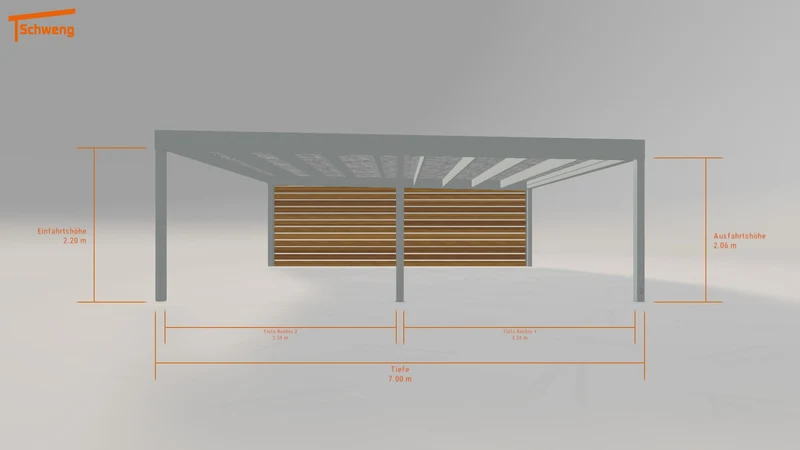 #DE Schweng Flachdachcarport C600 (ID 9wyprq)