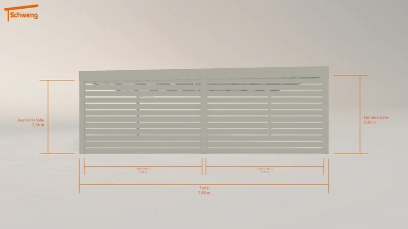 #DE Schweng Flachdachcarport C600 (ID 2q5x97)