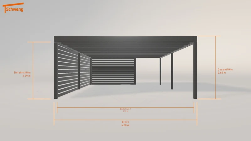 #DE Schweng Flachdachcarport C600 (ID mjprn4)