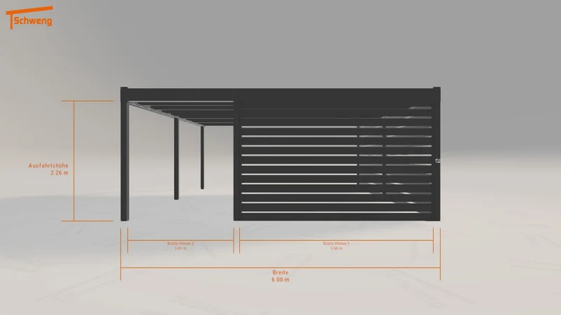 #DE Schweng Flachdachcarport C600 (ID mjprn4)