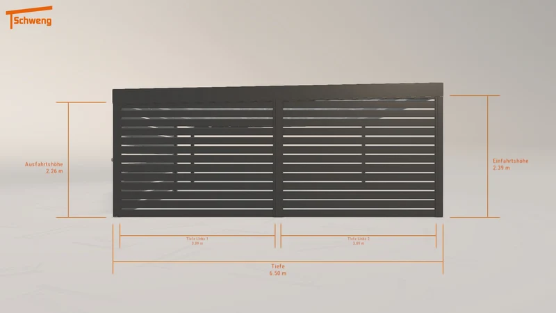 #DE Schweng Flachdachcarport C600 (ID mjprn4)