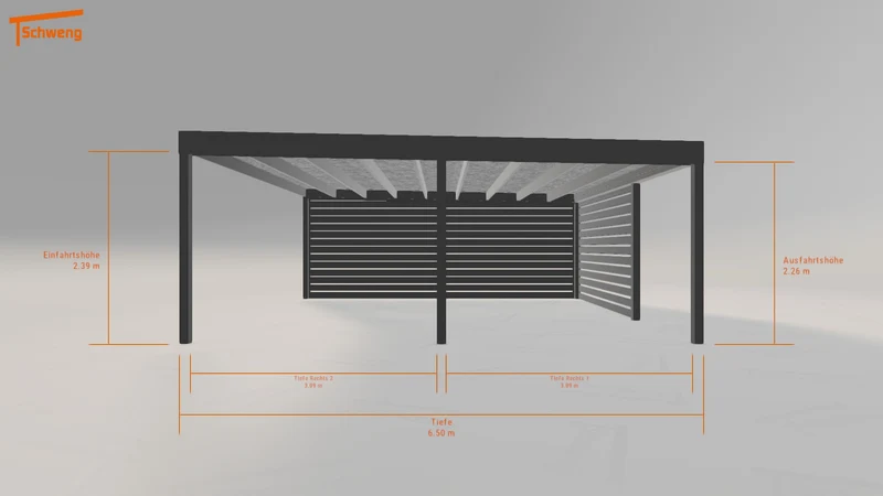 #DE Schweng Flachdachcarport C600 (ID mjprn4)