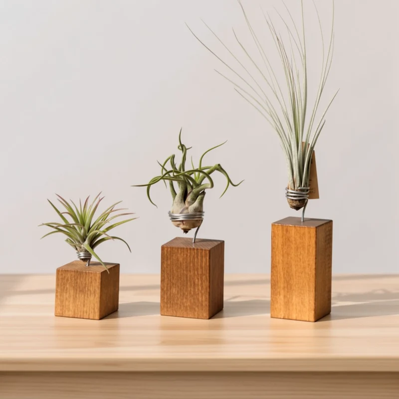 Tillandsien-Set auf Holz