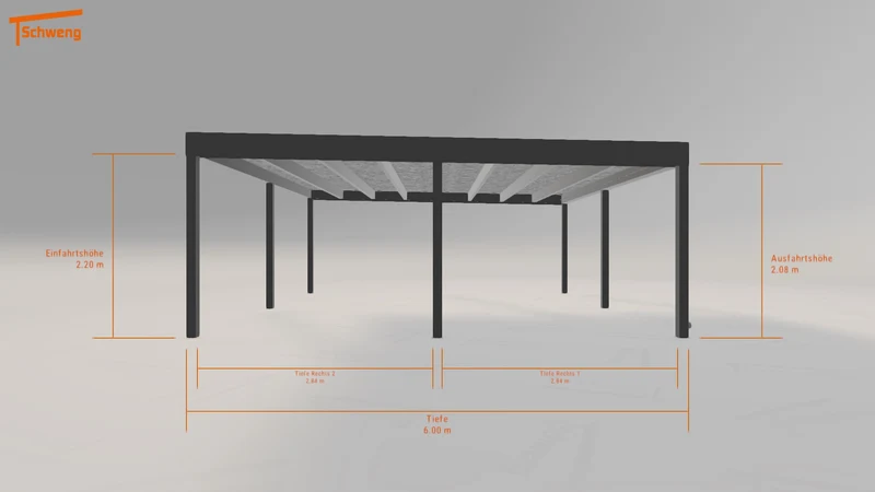 #DE Schweng Flachdachcarport C600+ (ID w32pbg) #MTG