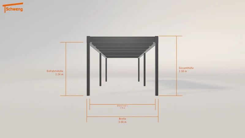 #DE Schweng Flachdachcarport C600 (ID 42xx2y)