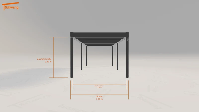 #DE Schweng Flachdachcarport C600 (ID 42xx2y)